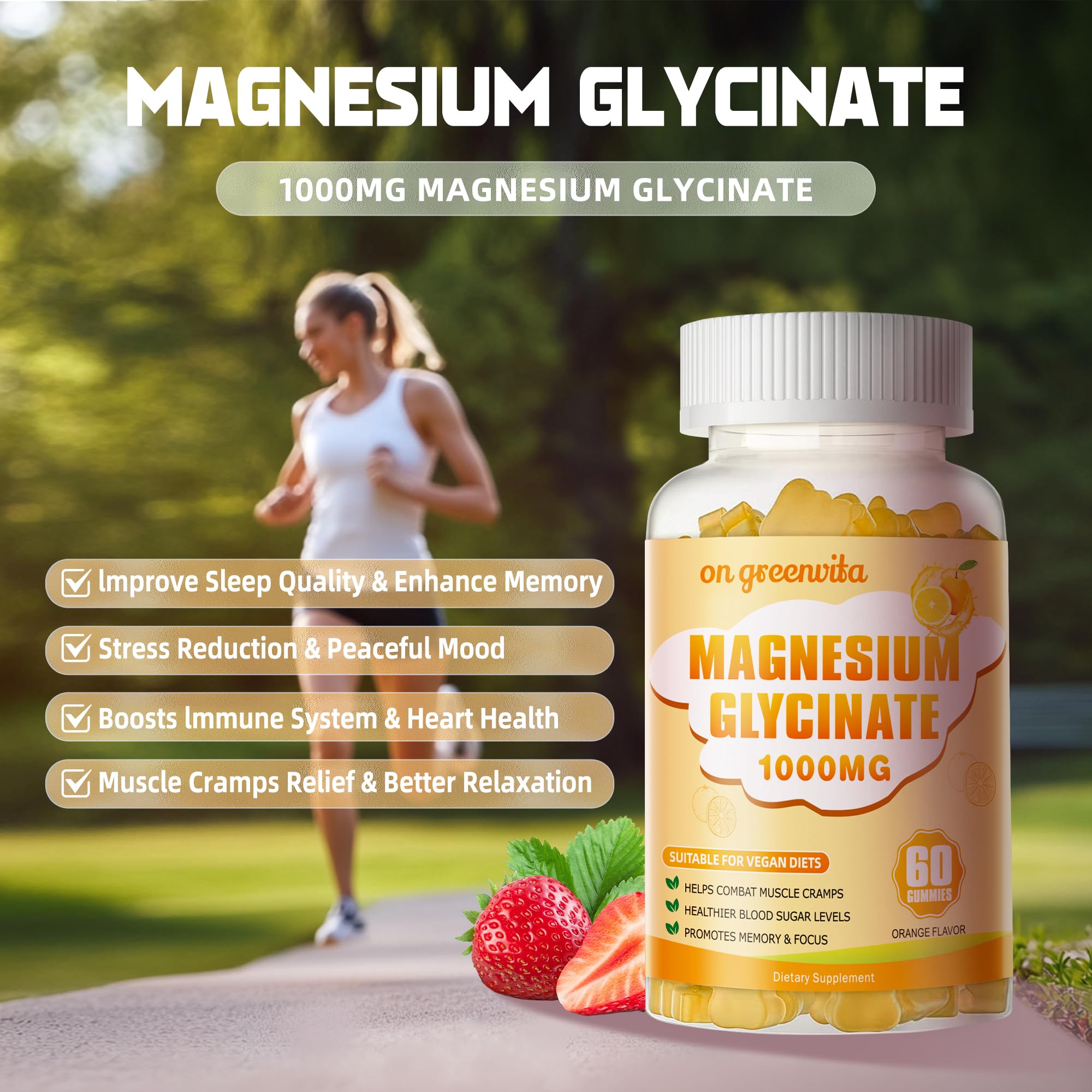 Packaging of Magnesium Glycinate Gummies bottle
