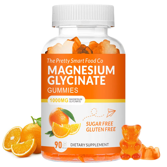 Bottle of Magnesium Glycinate Gummies 1000mg Orange flavor