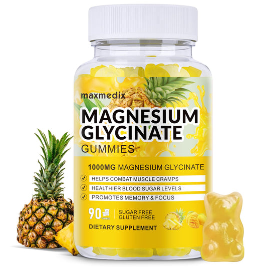 Magnesium Glycinate Gummies Raspberry flavor 1000mg per serving – 90 count