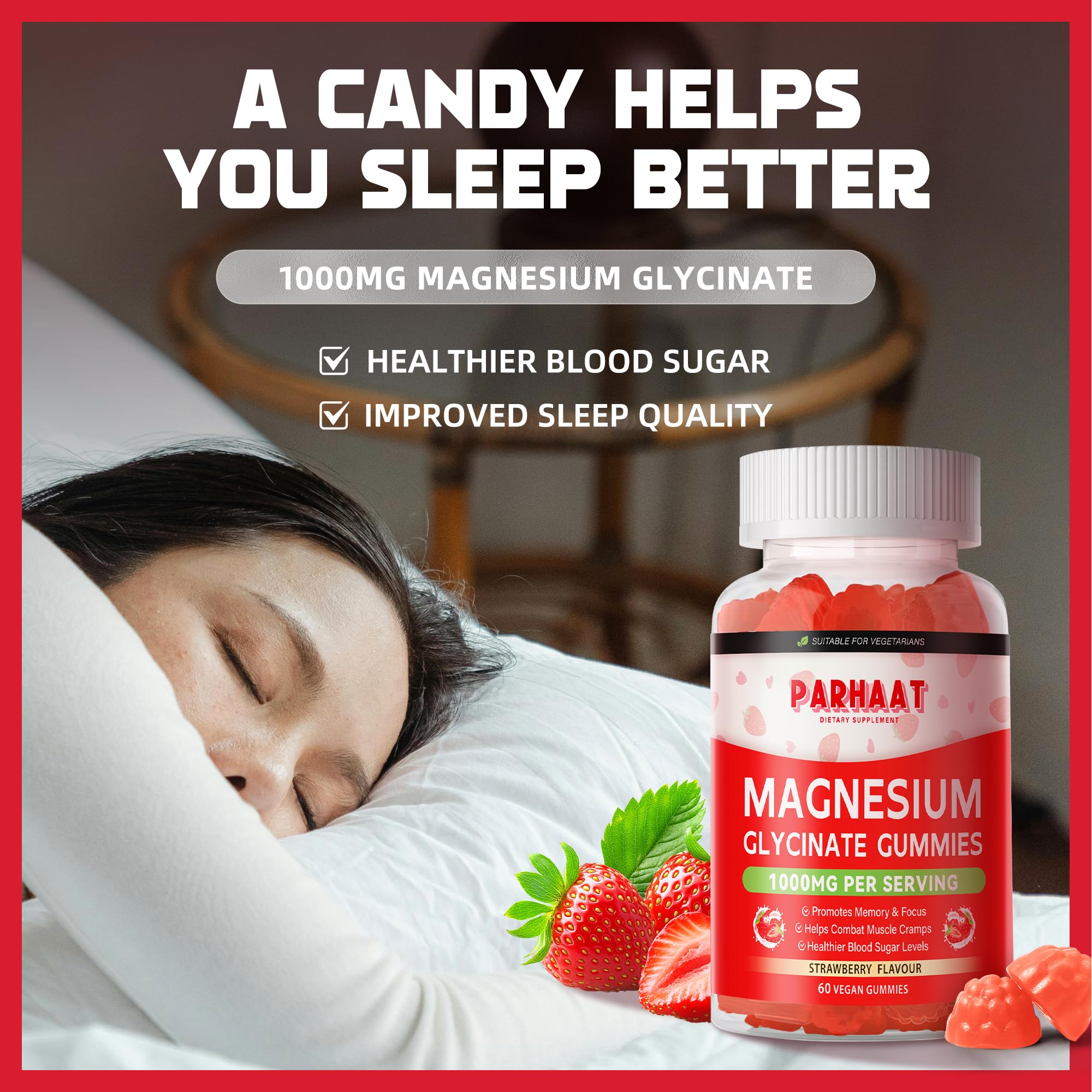 Gummy close-up: soft strawberry chews, easy to chew