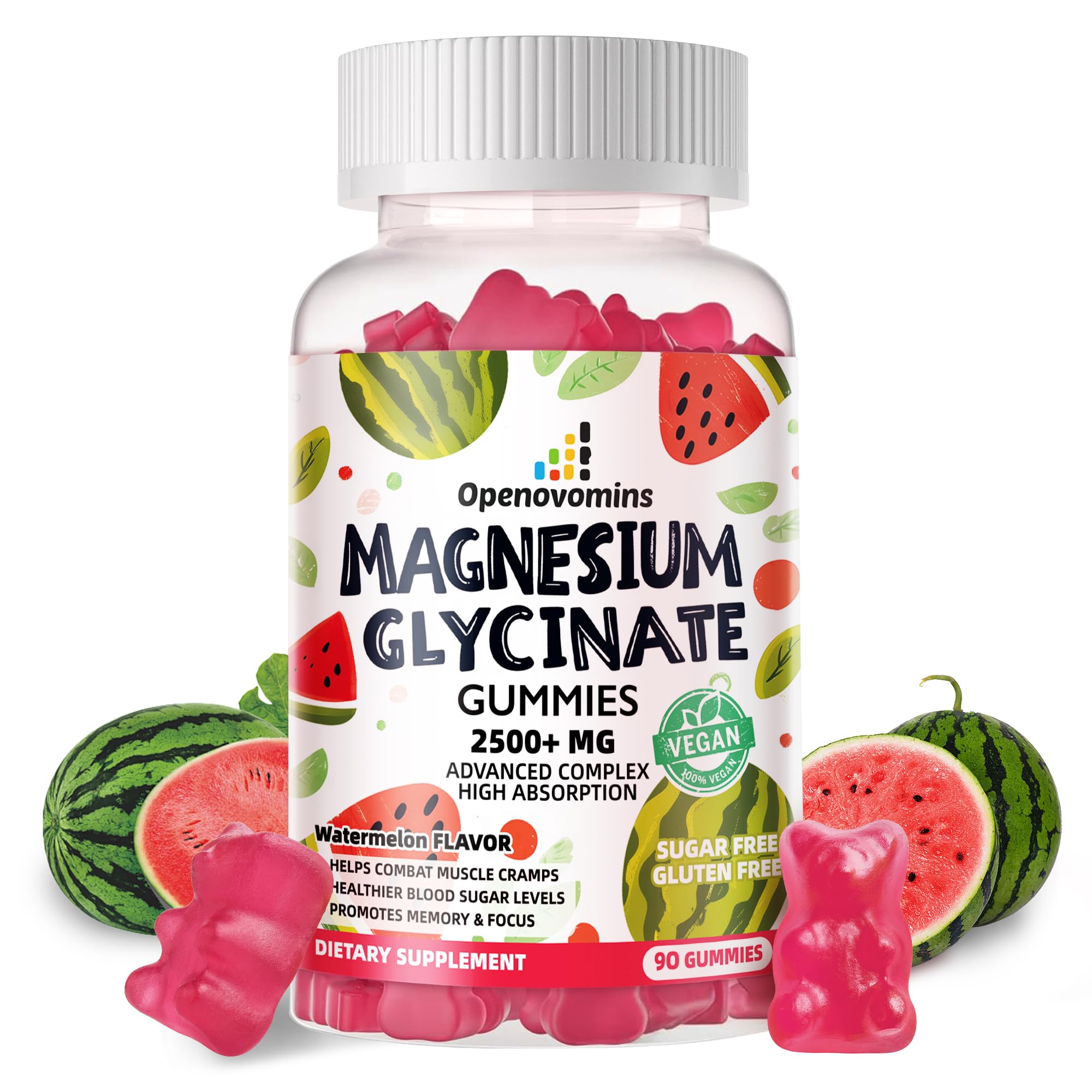 Magnesium Glycinate Gummies bottle labeled 2500mg