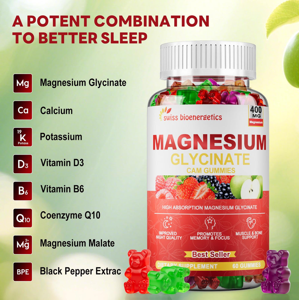 Strawberry flavor magnesium glycinate gummy close-up