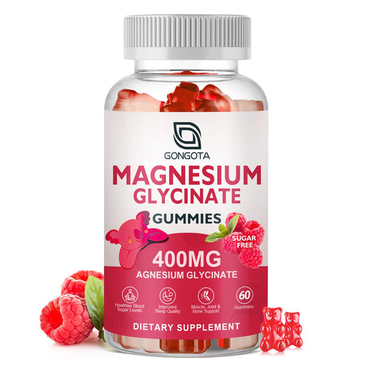 Front of bottle of Magnesium Glycinate Gummies 400 mg