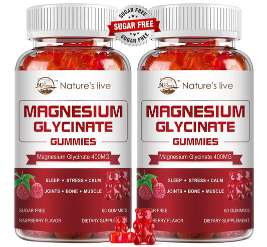 Bottle of Raspberry Magnesium Glycinate Gummies