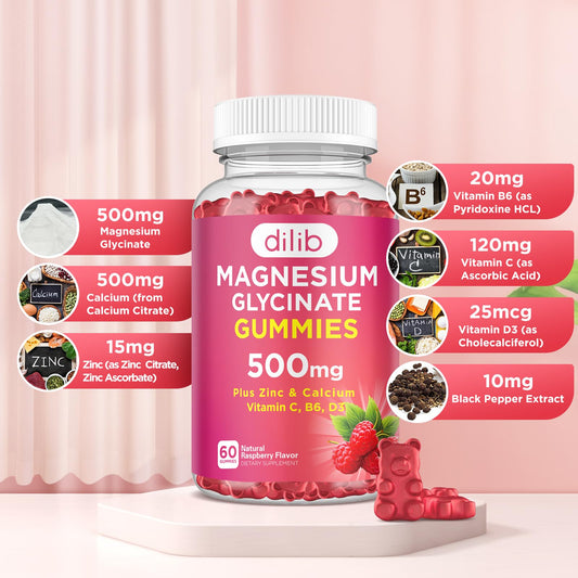 Raspberry Magnesium Glycinate Gummies bottle
