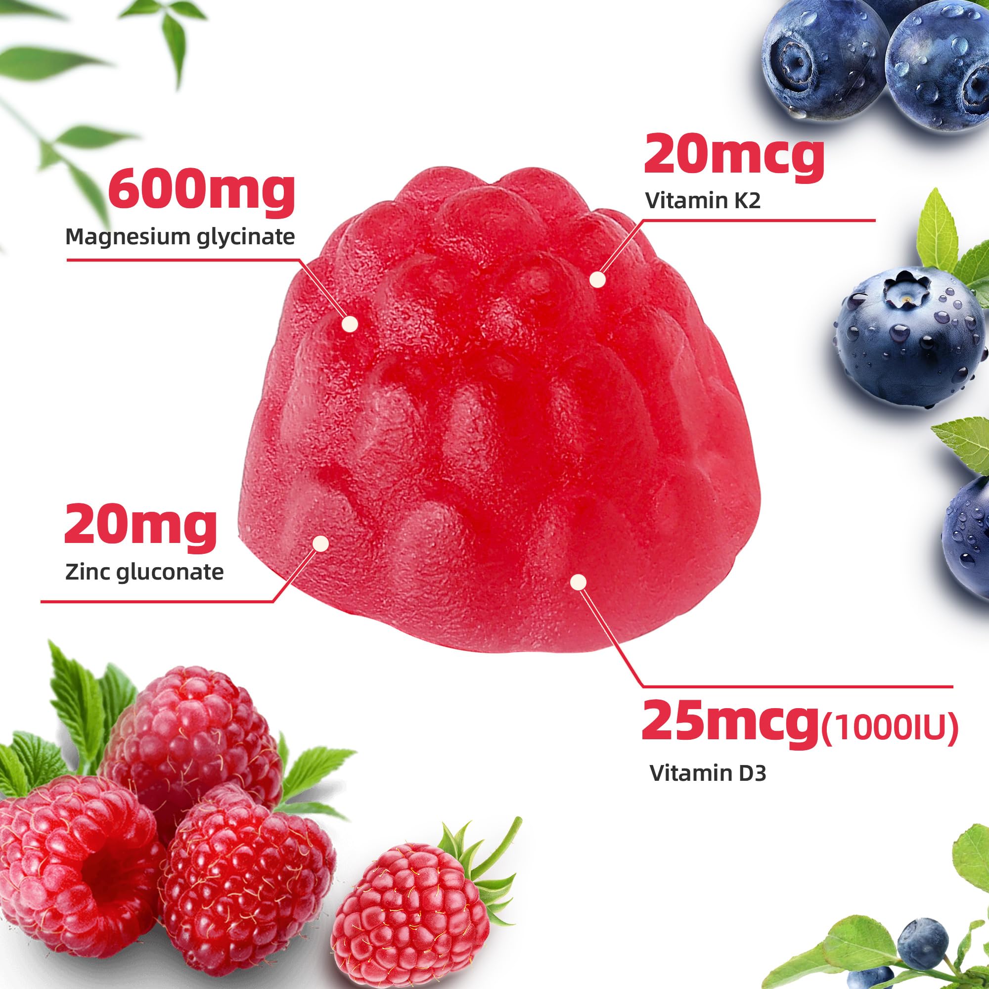 45-day supply of magnesium glycinate gummies (2 per day)