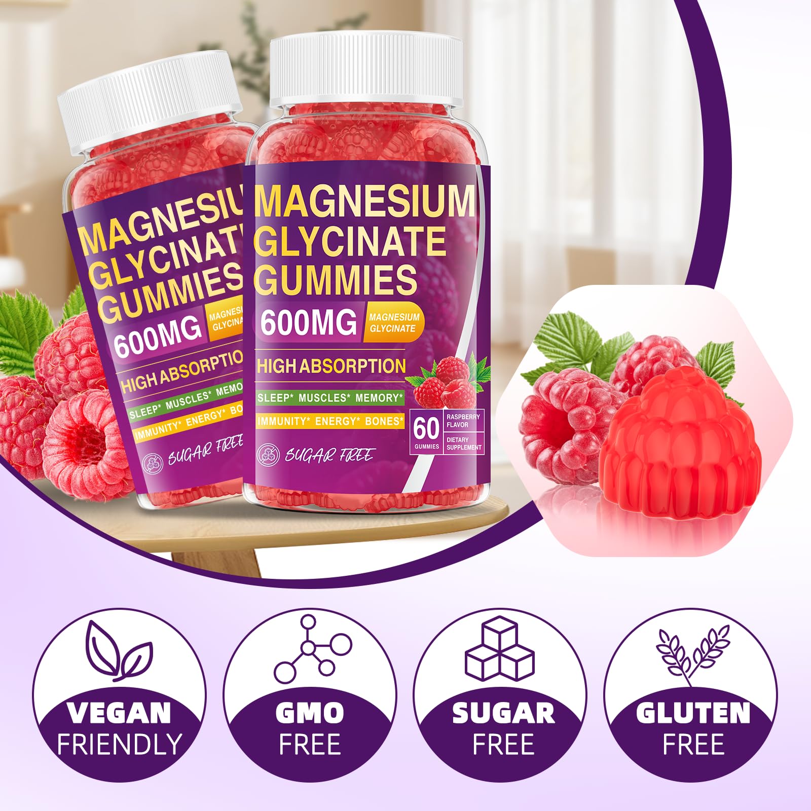 Visual of the comprehensive mineral and vitamin blend (Mg, Ca, K, Vitamin D, B6, CoQ10)