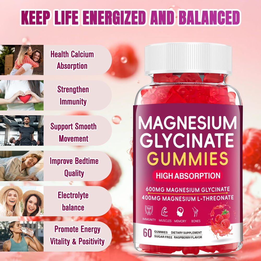 A family using Magnesium Glycinate Gummies for wellness (women, men, kids)