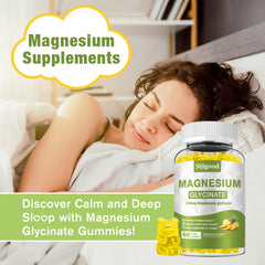 60-count bottle packaging of magnesium glycinate gummies