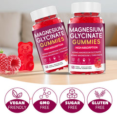 Sugar-free label on Magnesium Glycinate Gummies 600mg bottle