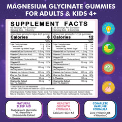 Close-up of bottle label for Magnesium Glycinate Gummies 60 Count