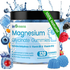 Banner image of 120-count Magnesium Glycinate Gummies in mixed berry flavor