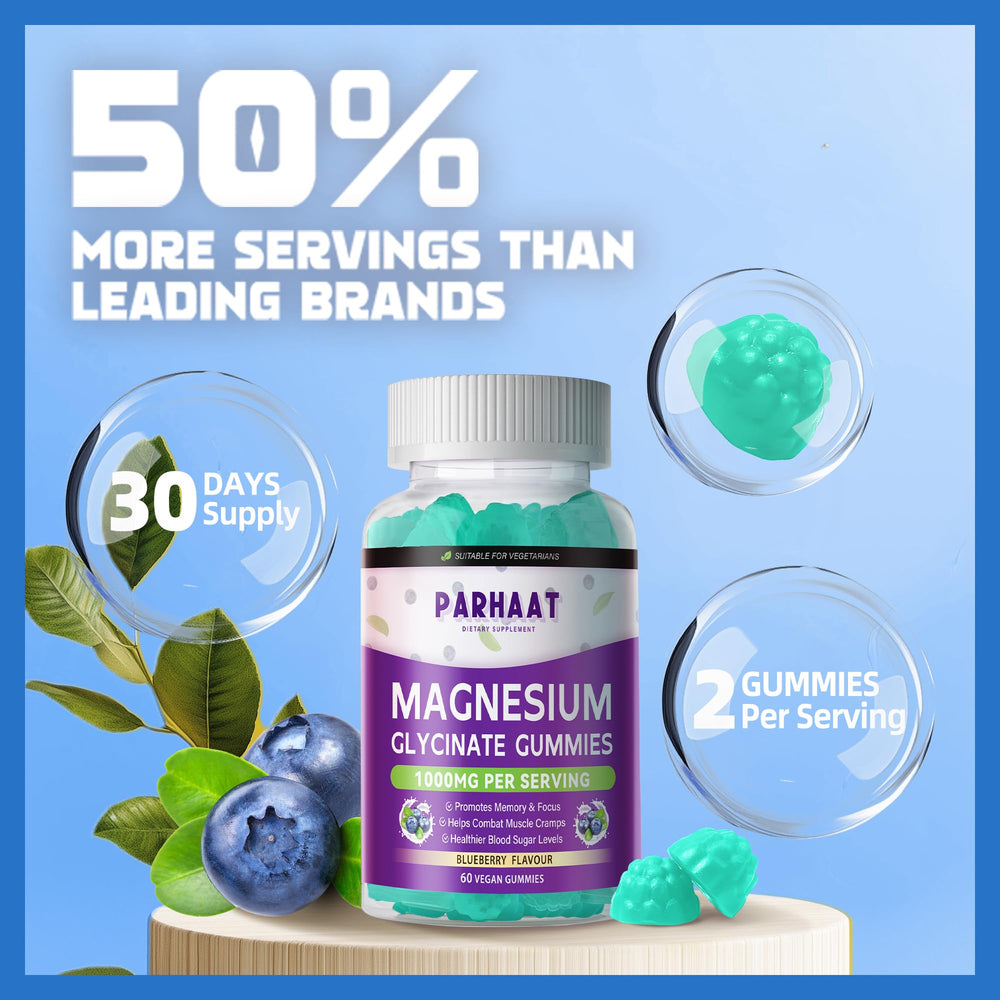 Two gummies serving with supplement branding