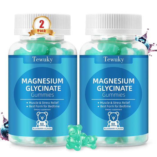 Blueberry flavored Magnesium Glycinate Gummies bottle (1)