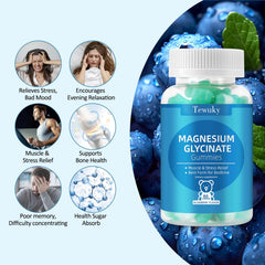 Blueberry flavored Magnesium Glycinate Gummies bottle (2)