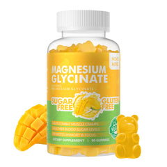 Bottle of 90-count magnesium glycinate gummies