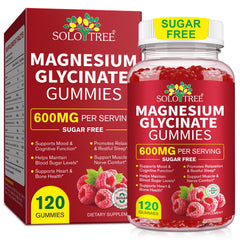Bottle front view of 120-count Magnesium Glycinate Gummies with L-Threonate