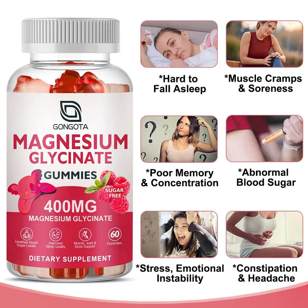 Illustration of calm and sleep support from magnesium glycinate gummies
