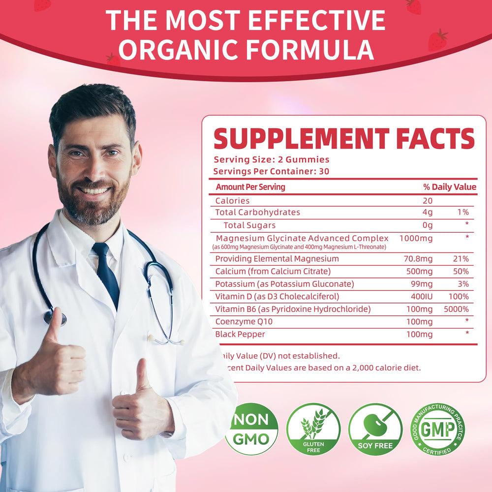 Daily dosage instruction for Magnesium Glycinate Gummies