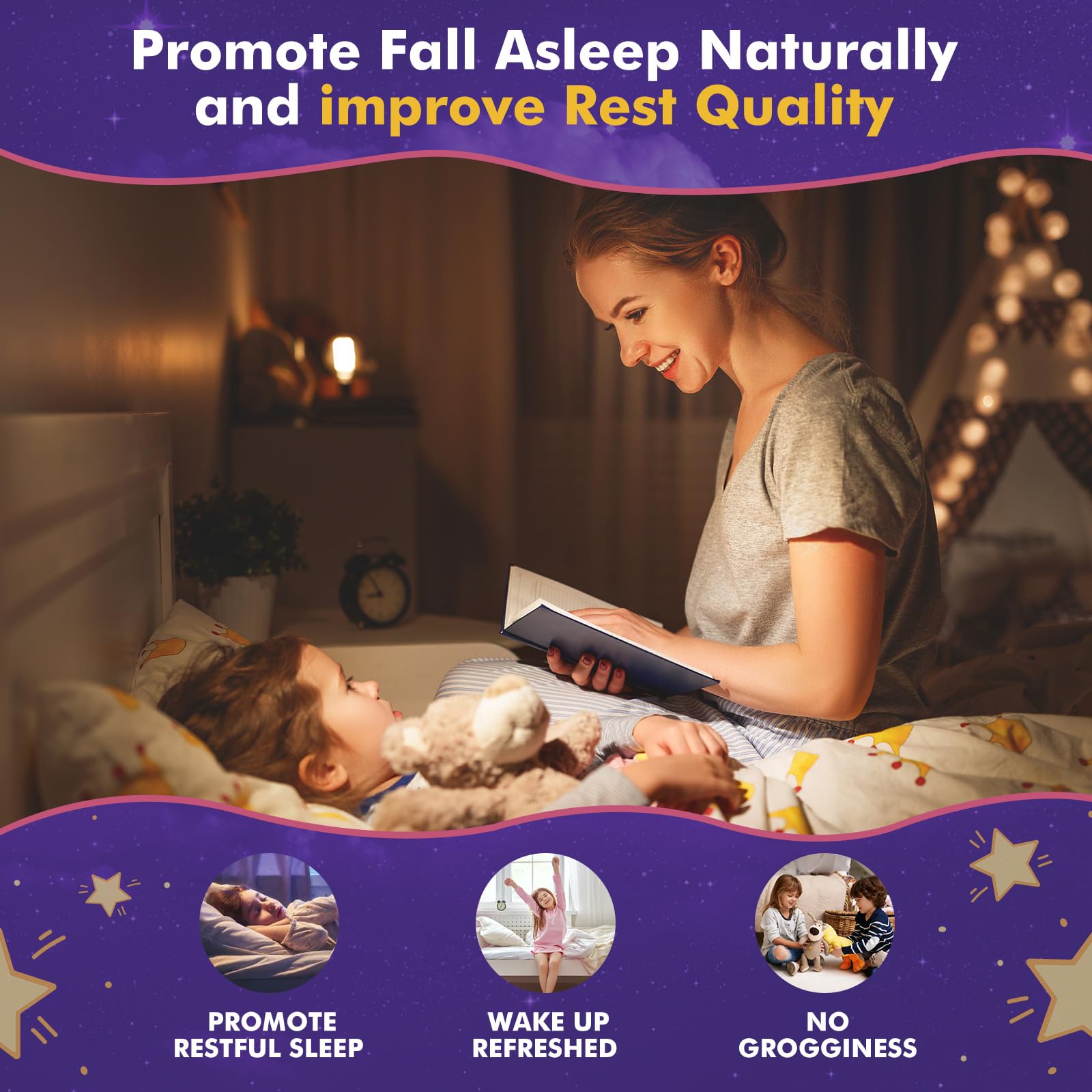 Gummy bottle with kid-friendly packaging