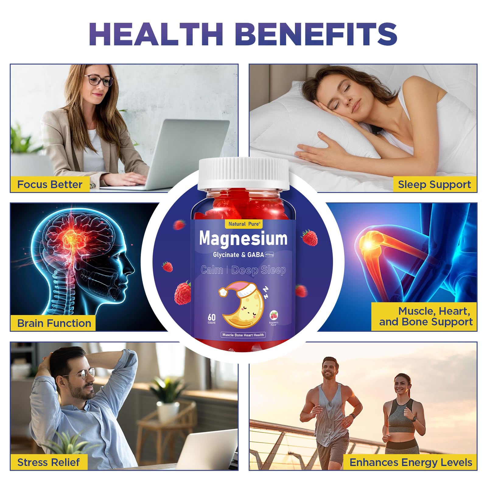 GABA with Vitamin D, B6 and CoQ10 ingredients on label