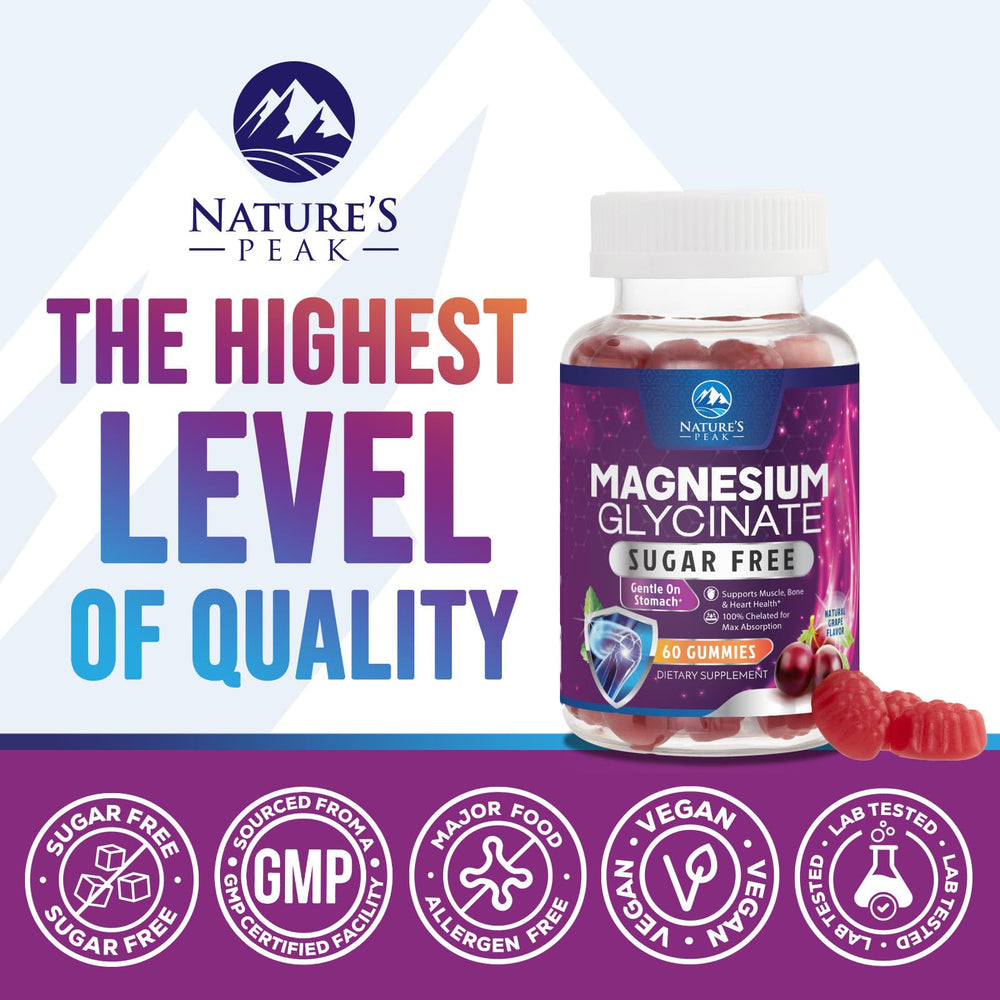 60-count bottle of magnesium glycinate gummies