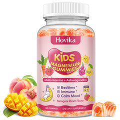 Center-filled magnesium glycinate gummies for kids – Peach & Mango flavor, 60 count