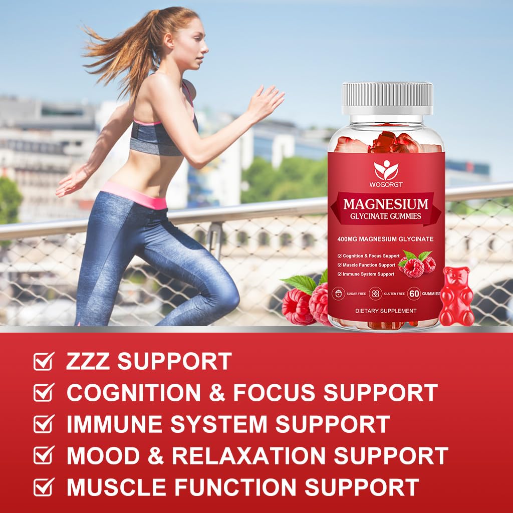 Nutrition facts label for magnesium glycinate gummies