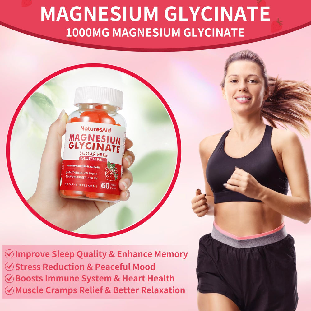 Front view of Magnesium Glycinate Gummies packaging