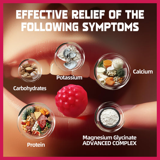 Close-up of raspberry-flavored sugar-free gummies