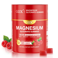 Main product image: Magnesium Glycinate Gummies Raspberry 500mg bottle