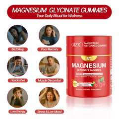 Nutrition facts panel for Magnesium Glycinate Gummies Raspberry
