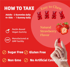 Sugar-free gummies with natural fruit flavors