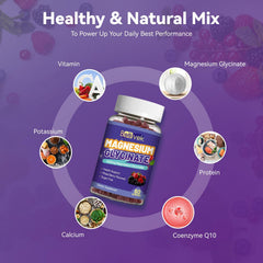Vitamin D and B6 in magnesium glycinate gummies