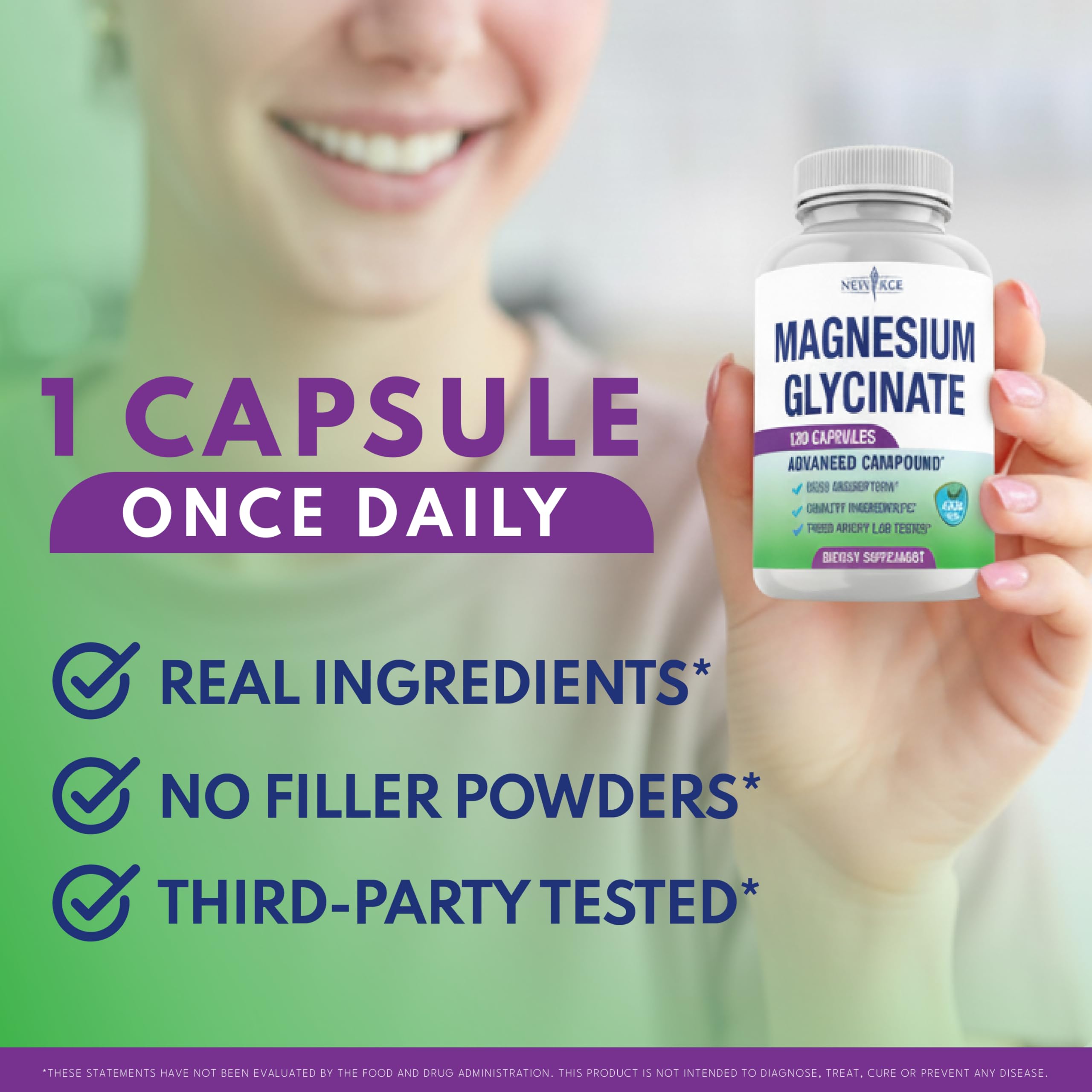 Ingredient and nutrition chart for Magnesium Glycinate 500mg