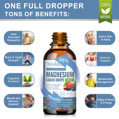 Sugar-free label and product packaging for Magnesium Glycinate Liquid Drop