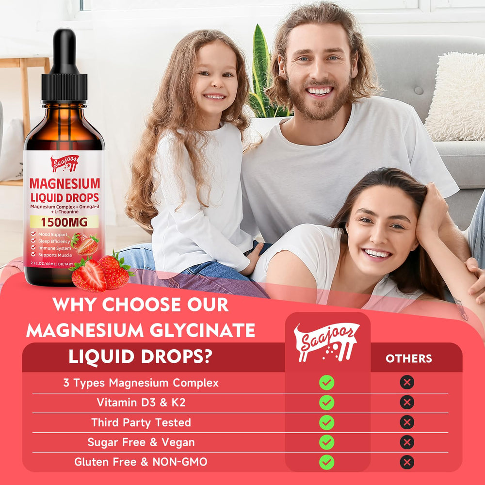 Two-pack packaging box for magnesium glycinate liquid drops