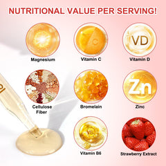 Box and bottle packaging for Magnesium Glycinate Liquid Strawberry