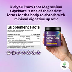 Ingredients and benefits of vegan magnesium glycinate powder
