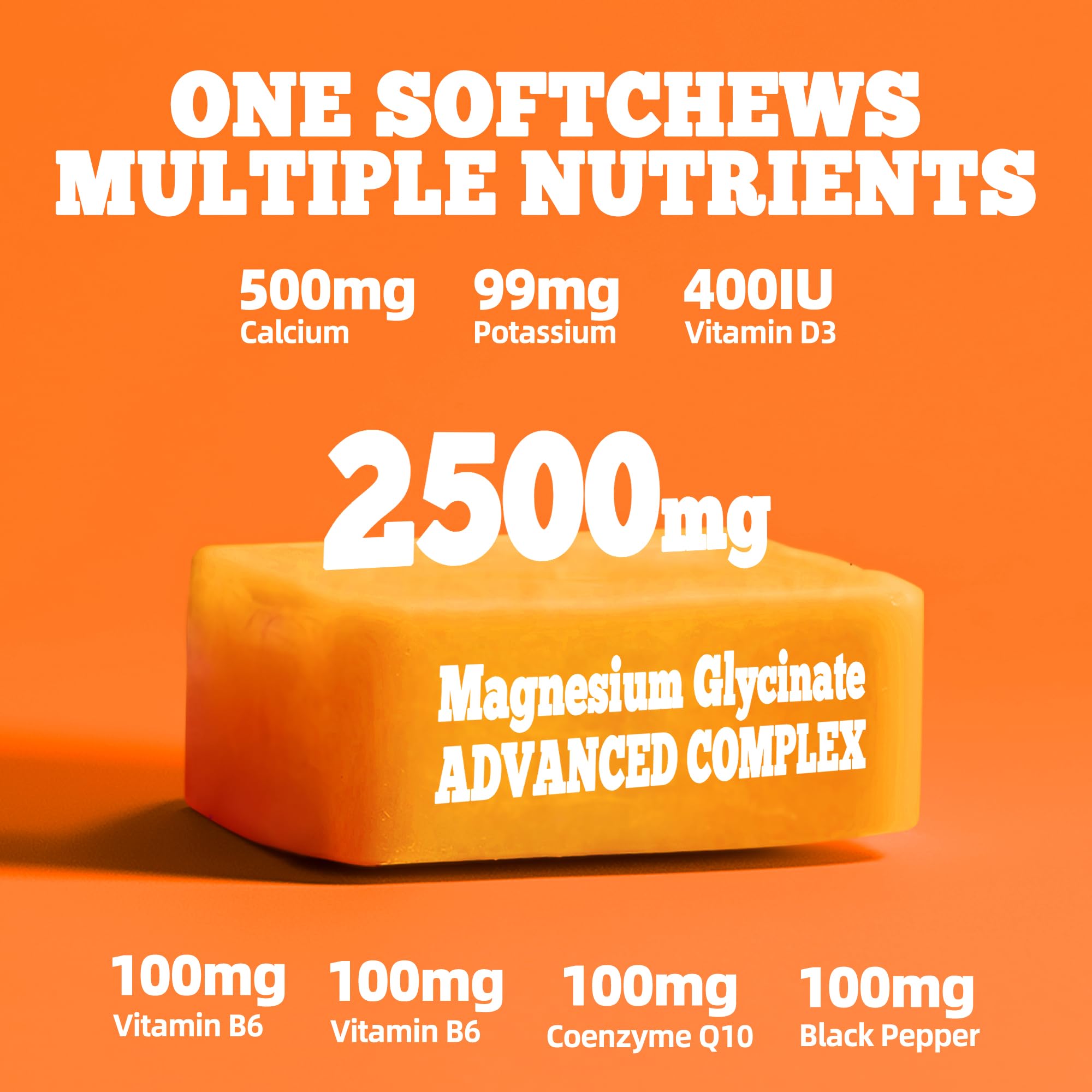 Supplement facts with magnesium, vitamin D, B6, and CoQ10