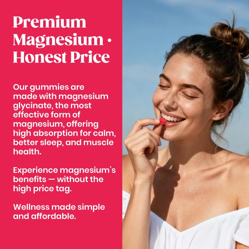 Sugar-free vegan gluten-free magnesium glycinate gummies packaging