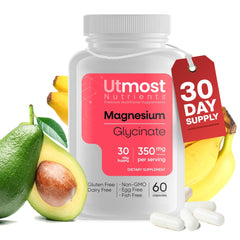 Bottle of Magnesium Glycinate supplement capsules