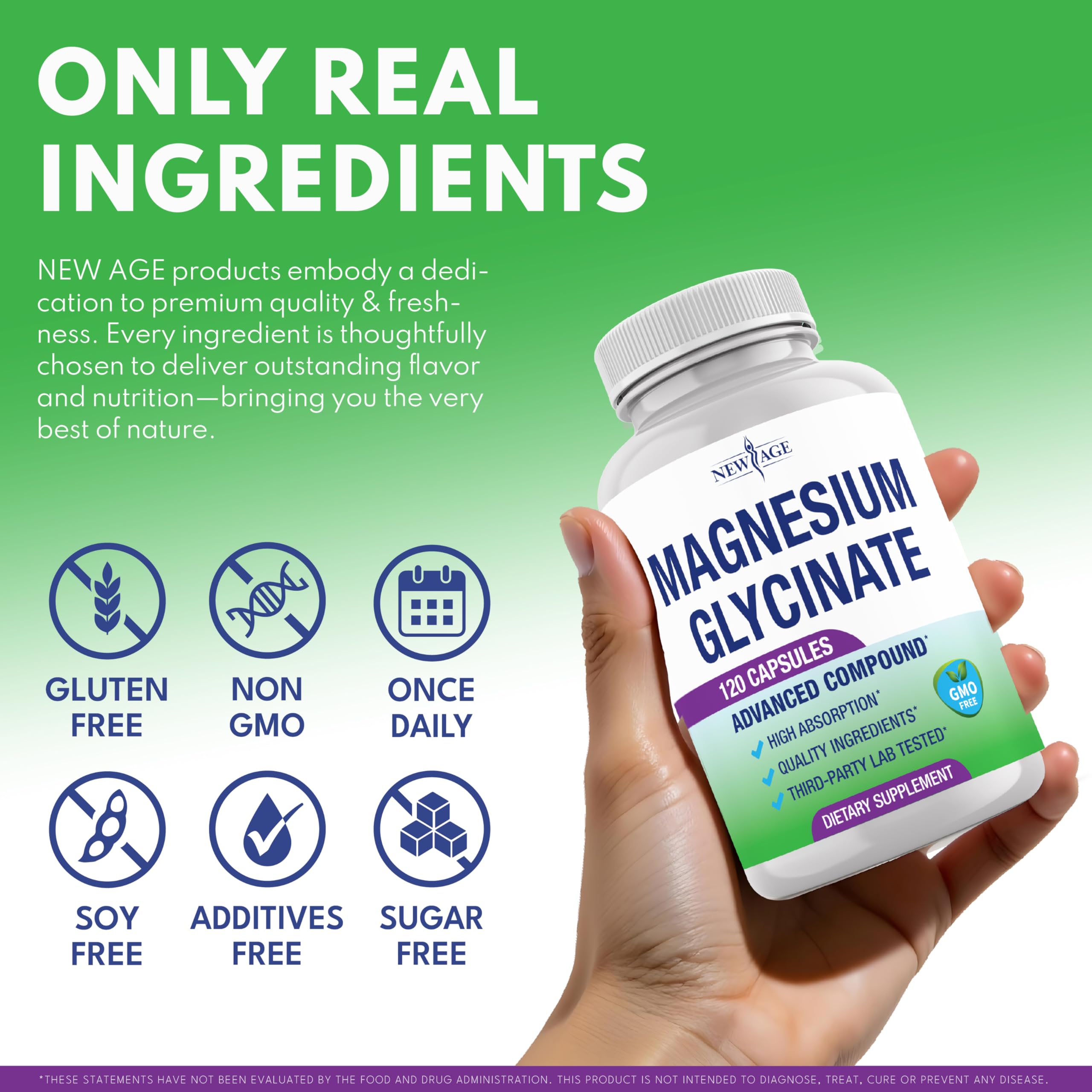 Vegan capsules of Magnesium Glycinate 500mg