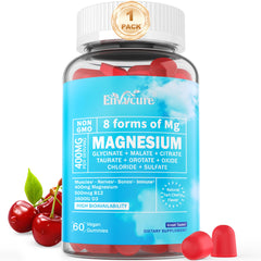 Hero image showing Magnesium Gummies 400mg with 8-in-1 magnesium complex