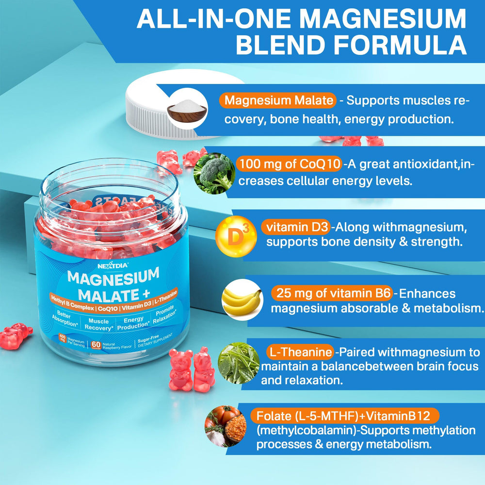 Energy-boosting magnesium gummies with CoQ10 illustration