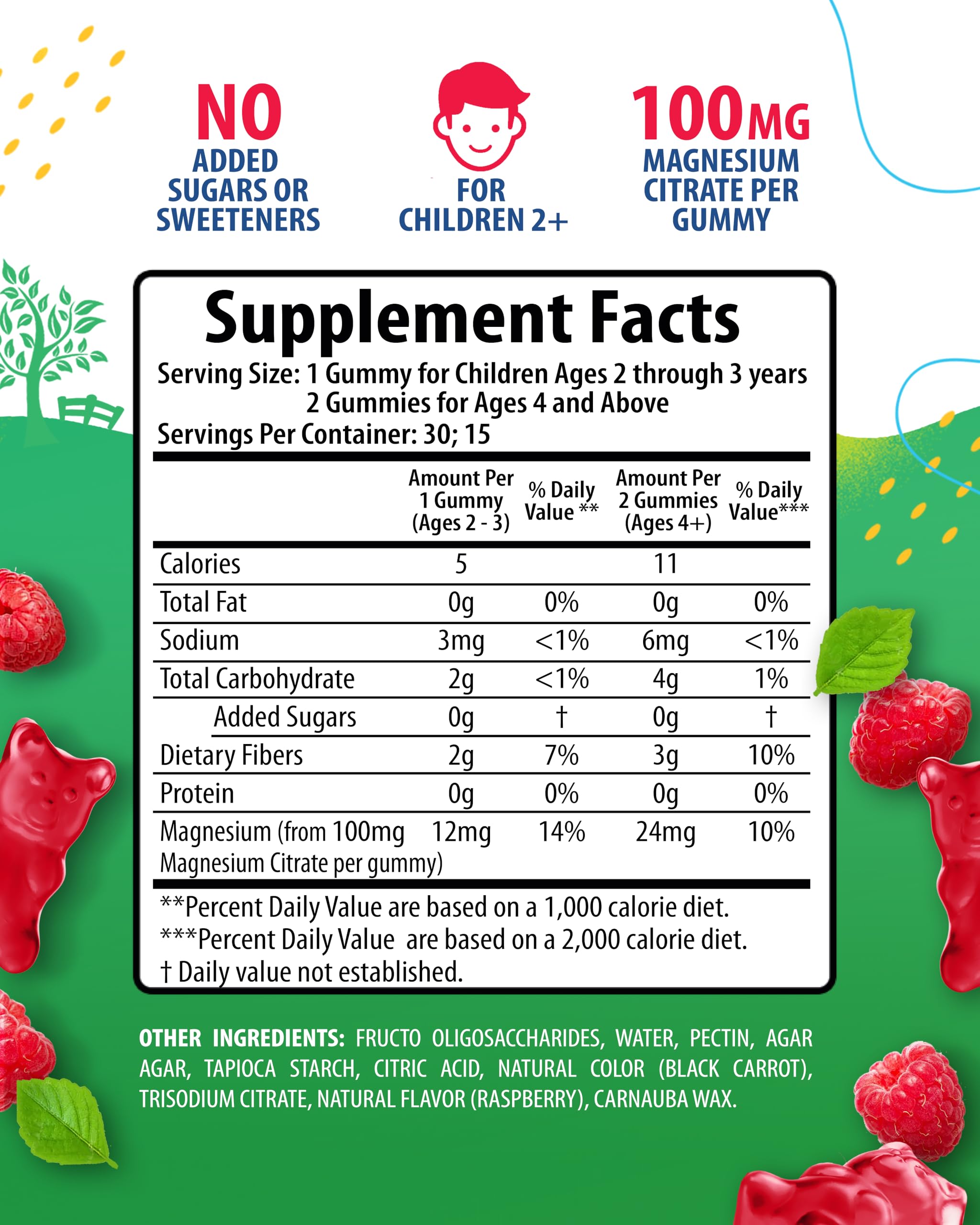 Close-up of raspberry-flavored magnesium gummies