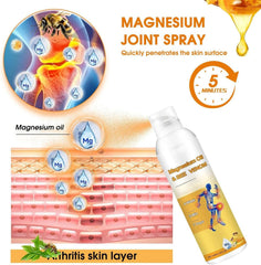 Close up of bottle label with magnesium oil and bee venom