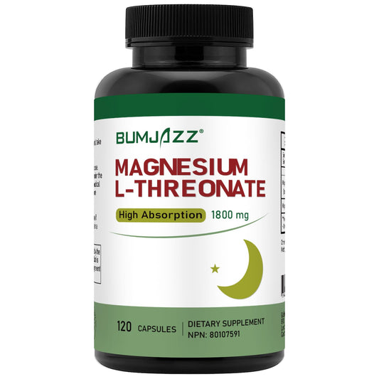Bottle of Magnesium L-Threonate Capsules 1800 mg 120 count