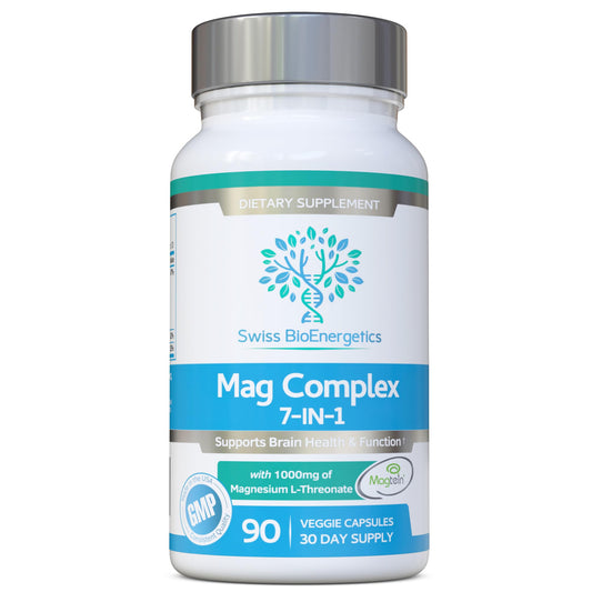 Bottle of Magnesium L-Threonate Complex 7-in-1 with 1000mg Magtein Plus