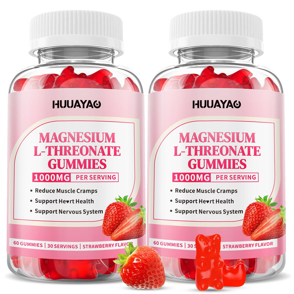 Front view of Magnesium L-Threonate Gummies bottle – 120 count